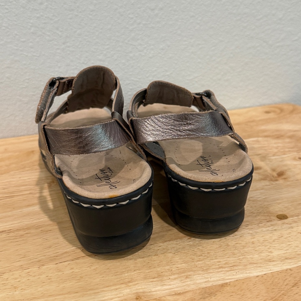 Clarks Metallic Sandals - Bronze and Gold - Picture 3 of 4